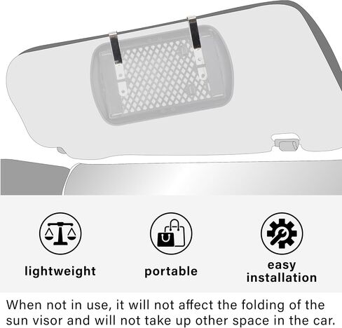 مرآة قوس السيارات ، مقطع عالمي على سيارات Sun Visor Vanity Mirror لسيارات الدفع الرباعي والمركبات المختلفة ، وملحقات السيارات الداخلية للنساء ، والأسود in Kuwait