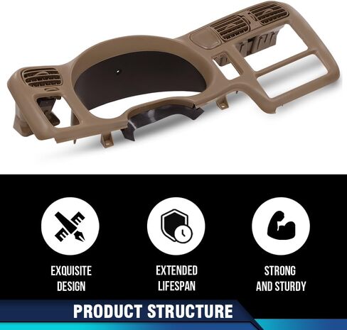 PIT66 Dash Board Bezel Replace Compatible with BLAZER JIMMY SONOMA S10 BRAVADA 1998-2004 Dark Gray（Only Fit for vehicle with Single Din Radio） in Kuwait
