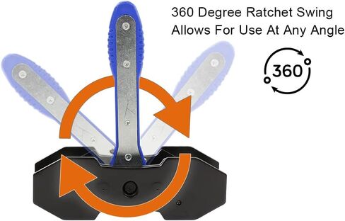 Cheda Ratcheting Brake Piston Spreader Cliper Padinstall Tool Press Ratchet متوافق مع معظم الشاحنات الكبيرة والمركبات التجارية مع أربع الفرجار المكبس (الأزرق) in Kuwait