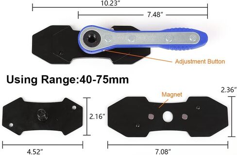 Cheda Ratcheting Brake Piston Spreader Cliper Padinstall Tool Press Ratchet متوافق مع معظم الشاحنات الكبيرة والمركبات التجارية مع أربع الفرجار المكبس (الأزرق) in Kuwait