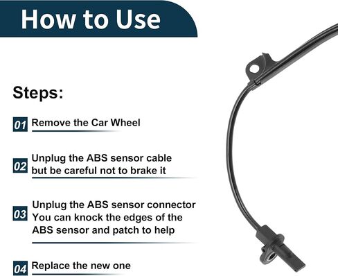 ABS Wheel Speed Sensor Front Right ABS Sensor Anti-Lock Braking System Sensor No.57450-SEP-A01 for Acura TL 2004-2008 in Kuwait