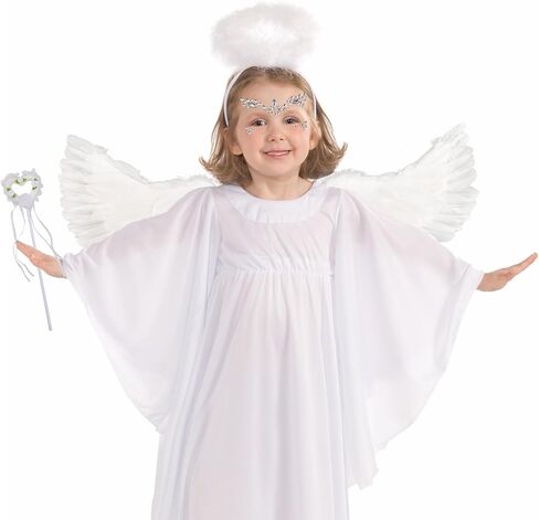31.5 Inch Adult Angel Wings Halo and Fairy Wand for Adult Women Children Girls Halloween Christmas Party Decoration Costumes in Saudi Arabia