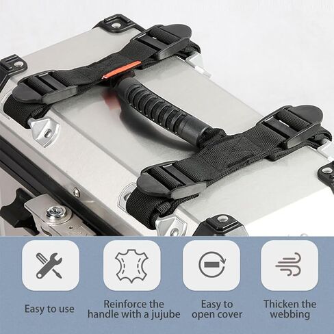 Motorcycle Side Box Handle Flexible ADV Motorbike Luggage Mounting Strap Carry Handle for Pannier Side Box Aluminium Top Case in Saudi Arabia