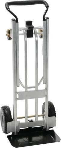 COSCO 3-in-1 Assist Series Aluminum Hand Truck/Cart with Flat Free Wheels, 800 lb/1000 lb Capacity, Silver in Saudi Arabia