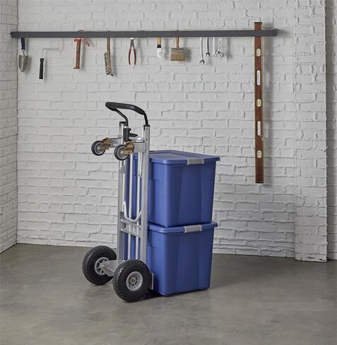 COSCO 3-in-1 Assist Series Aluminum Hand Truck/Cart with Flat Free Wheels, 800 lb/1000 lb Capacity, Silver in Saudi Arabia
