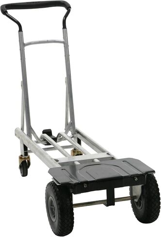 COSCO 3-in-1 Assist Series Aluminum Hand Truck/Cart with Flat Free Wheels, 800 lb/1000 lb Capacity, Silver in Saudi Arabia