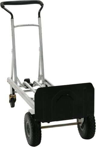 COSCO 3-in-1 Assist Series Aluminum Hand Truck/Cart with Flat Free Wheels, 800 lb/1000 lb Capacity, Silver in Saudi Arabia