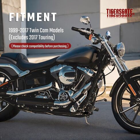 Adjustable Pushrods Covers Kit for 1999-2017 Harley Twin Cam Softail Dyna Touring Model (Excludes 2017 Touring)，Chrome in Saudi Arabia