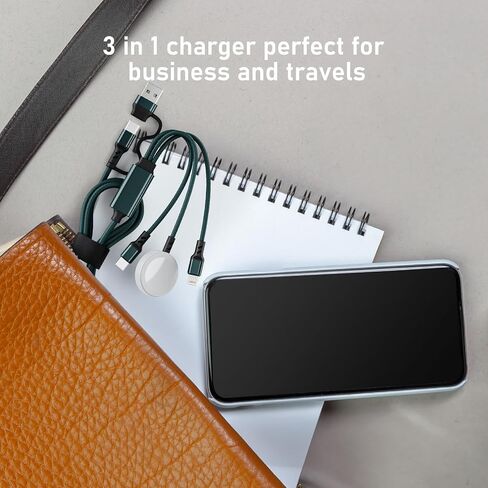 شاحن متعدد 2 في 1 لهاتف iPhone 14 و15، (USB C & Lightning) إلى سلك شحن سريع USB C مع كتلة شحن سريعة 20 وات PD من النوع C لهاتف iPhone 15/14/13/12 Pro Max/11/Xs Max/X، آيباد برو in Saudi Arabia