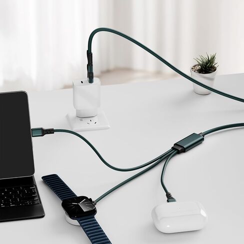شاحن متعدد 2 في 1 لهاتف iPhone 14 و15، (USB C & Lightning) إلى سلك شحن سريع USB C مع كتلة شحن سريعة 20 وات PD من النوع C لهاتف iPhone 15/14/13/12 Pro Max/11/Xs Max/X، آيباد برو in Saudi Arabia