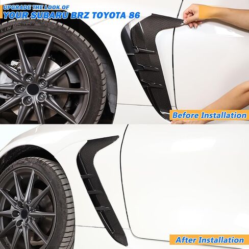 غطاء فتحة تهوية جانبية للسيارة من أجل Subaru BRZ Toyota 86 2022 ملصق جانبي للحاجز الجانبي للتهوية (ألياف الكربون) in Saudi Arabia