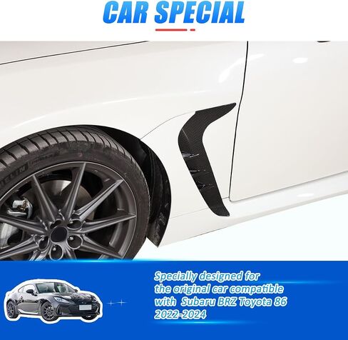 غطاء فتحة تهوية جانبية للسيارة من أجل Subaru BRZ Toyota 86 2022 ملصق جانبي للحاجز الجانبي للتهوية (ألياف الكربون) in Saudi Arabia
