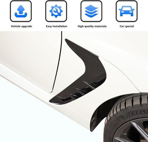 غطاء فتحة تهوية جانبية للسيارة من أجل Subaru BRZ Toyota 86 2022 ملصق جانبي للحاجز الجانبي للتهوية (ألياف الكربون) in Saudi Arabia