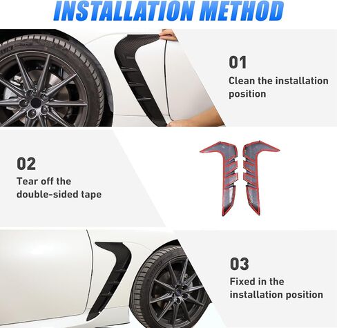 غطاء فتحة تهوية جانبية للسيارة من أجل Subaru BRZ Toyota 86 2022 ملصق جانبي للحاجز الجانبي للتهوية (ألياف الكربون) in Saudi Arabia
