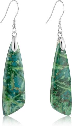 SELOVO Jasper Stone Earrings for Women Trendy Dangle Earrings Fishhook Drop Earrings in Kuwait