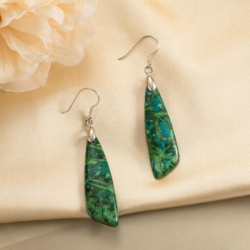 SELOVO Jasper Stone Earrings for Women Trendy Dangle Earrings Fishhook Drop Earrings in Kuwait