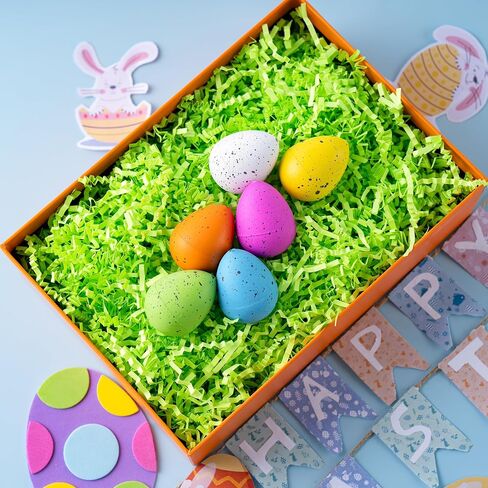 JOYIN 24oz (680g) Easter Dark Green Grass, Pure Dark Green Recyclable Paper Grass, Shred Raffia Grass Crinkle Cut for Easter Egg Hunt, Basket Stuffer Filler, Party Bag Decor Favors, Gift Wrapping in Saudi Arabia