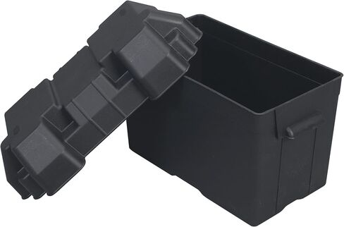 Moeller Marine Injection-Molded Marine Battery Box (One 27, 30 or 31-Series Battery, 13.44" x 7.75" x 10.5"), Black (42214) in Saudi Arabia