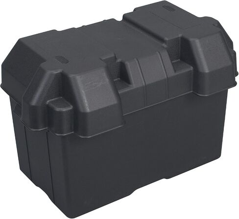 Moeller Marine Injection-Molded Marine Battery Box (One 27, 30 or 31-Series Battery, 13.44" x 7.75" x 10.5"), Black (42214) in Saudi Arabia