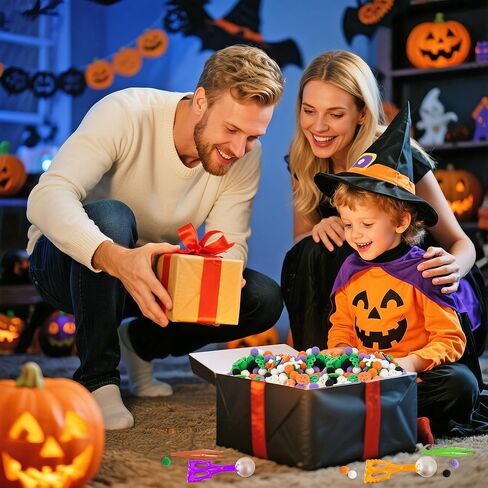 Fall Fine Motor Toys - 294P Fall Thanksgiving Counting Sorting Sensory Bin Filler Set for Kids Autumn Counting Toy with Felt Maple Leaf Pom Poms Cup Clip for Preschool Education Activities in Kuwait