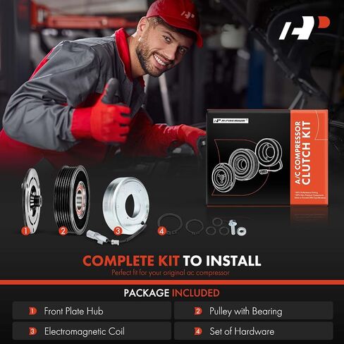 A-Premium Air Complementer AC Comuts Clutch Kit المتوافقة مع Subaru Forester 2014-2018 ، Impreza 2012-2016 ، Crosstrek 2016 ، XV Crosstrek 2013-2023 ، WRX 2015-2020 ، 2.0L 2.5L in Saudi Arabia
