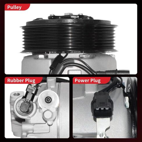 ضاغط Phoboos A/C مع القابض متوافق مع Honda CR-V 2017-2022 ، Honda Civic 2016-2021 ، L4 1.5L. تبريد سريع ، ضوضاء منخفضة ، تسهيل التثبيت ، المرجع. CO-29304C ، 198277 in Kuwait