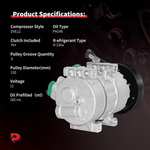 ضاغط Phoboos A/C مع القابض متوافق مع Hyundai Accent 2012-2017 ، Kia Rio 2012-2017 ، L4 1.6L. تبريد سريع ، ضوضاء منخفضة ، تسهيل التثبيت ، المرجع. CO-20765C ، 178324 in Saudi Arabia
