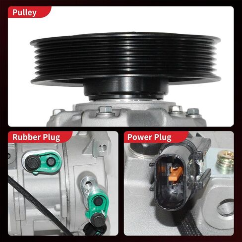 ضاغط Phoboos A/C مع القابض متوافق مع Hyundai Accent 2012-2017 ، Kia Rio 2012-2017 ، L4 1.6L. تبريد سريع ، ضوضاء منخفضة ، تسهيل التثبيت ، المرجع. CO-20765C ، 178324 in Saudi Arabia