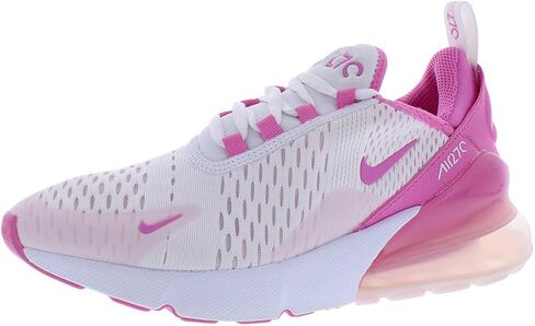 حذاء Nike Air Max 270 للأطفال الكبار (943345-116، أبيض/سبج داكن/فوشيا دريم) مقاس 6.5 in Saudi Arabia