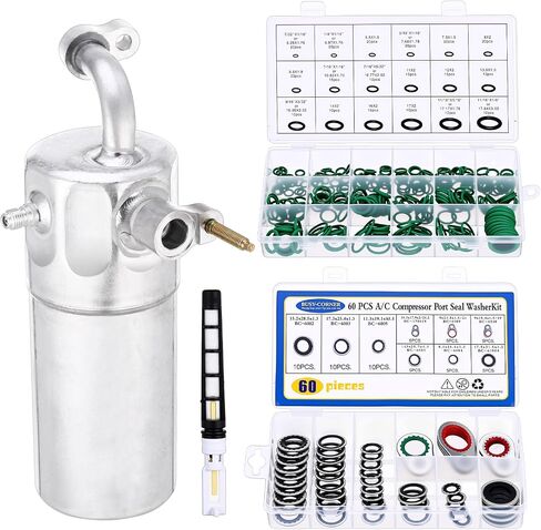 طقم إصلاح AC Car ، أجزاء 15-10422 تراكم تكييف الهواء ، أنبوب فتحة تكييف الهواء ، 270pcs حلقات HNBR O ، 60pcs أختام ضاغط لخدمة نظام A/C in Kuwait