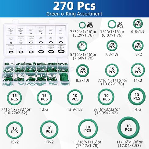 طقم إصلاح AC Car ، أجزاء 15-10422 تراكم تكييف الهواء ، أنبوب فتحة تكييف الهواء ، 270pcs حلقات HNBR O ، 60pcs أختام ضاغط لخدمة نظام A/C in Kuwait