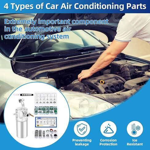 طقم إصلاح AC Car ، أجزاء 15-10422 تراكم تكييف الهواء ، أنبوب فتحة تكييف الهواء ، 270pcs حلقات HNBR O ، 60pcs أختام ضاغط لخدمة نظام A/C in Kuwait