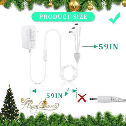 Power Adapter 4.5V DC for Lemax Lighting Accessories 94566 94527 44241 74295 84428 6451774269 Christmas Micro Lighting Building Decoration Switching Mode Power Adapter(6 Output Connectors) in Saudi Arabia