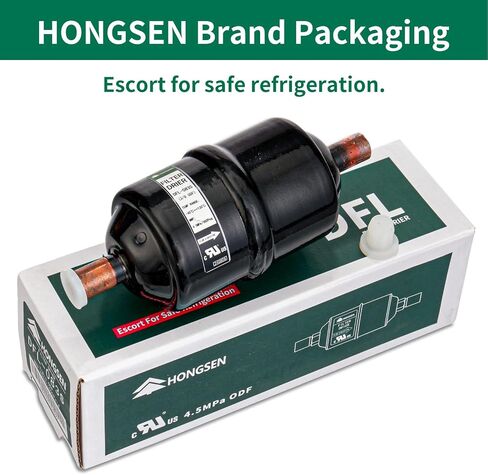 Refrigerant Filter Drier 3/8'' Sweat Connection DFL-083S for CFC, HCFC, HFC Fits 1 to 5 Tons HVAC & Refrigeration Systems in Kuwait