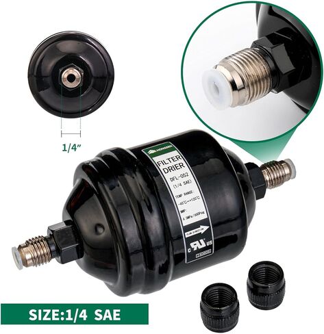 مرشح التبريد مجفف 3/8 '' اتصال العرق DFL-083S لـ CFC ، HCFC ، HFC يناسب 1 إلى 5 أطنان أنظمة HVAC والتبريد in Kuwait