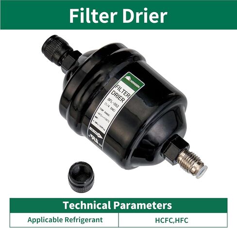 مرشح التبريد مجفف 3/8 '' اتصال العرق DFL-083S لـ CFC ، HCFC ، HFC يناسب 1 إلى 5 أطنان أنظمة HVAC والتبريد in Kuwait