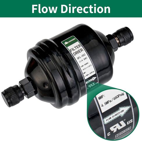 مرشح التبريد مجفف 3/8 '' اتصال العرق DFL-083S لـ CFC ، HCFC ، HFC يناسب 1 إلى 5 أطنان أنظمة HVAC والتبريد in Kuwait
