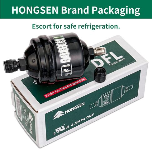 مرشح التبريد مجفف 3/8 '' اتصال العرق DFL-083S لـ CFC ، HCFC ، HFC يناسب 1 إلى 5 أطنان أنظمة HVAC والتبريد in Kuwait