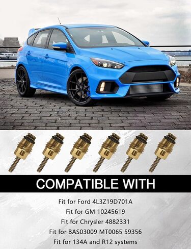 25PCS A/C Valve Core(M10) with Wrench Fit for Ford 4L3Z19D701A Fit for GM 10245619 Fit for Chrysler 4882331 Fit for BAS03009 MT0065, Air Conditioning Valve Cores Brass in Kuwait