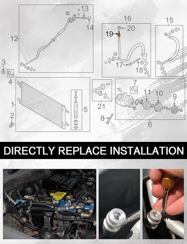 25PCS A/C Valve Core(M10) with Wrench Fit for Ford 4L3Z19D701A Fit for GM 10245619 Fit for Chrysler 4882331 Fit for BAS03009 MT0065, Air Conditioning Valve Cores Brass in Kuwait