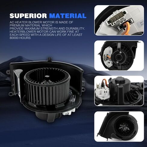 استبدال مجموعة محرك HVAC Heater Plower لمركبات BMW - X5 2007-2014 ، X6 2008-2014 ، فائدة رياضية ، مع المقاوم - الجانب الأمامي ، استبدل# 64116971108 ، 64119229658 in Saudi Arabia