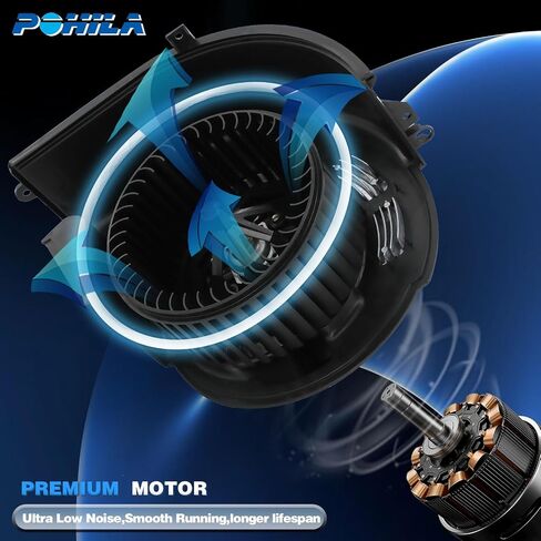 استبدال مجموعة محرك HVAC Heater Plower لمركبات BMW - X5 2007-2014 ، X6 2008-2014 ، فائدة رياضية ، مع المقاوم - الجانب الأمامي ، استبدل# 64116971108 ، 64119229658 in Saudi Arabia