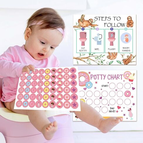 Sports Potty Trainning Sticker Chart for Toddlers Boys Girls, 20 Potty Training Chart with 432 Stickers & 1 Routine Card - B14 in Kuwait