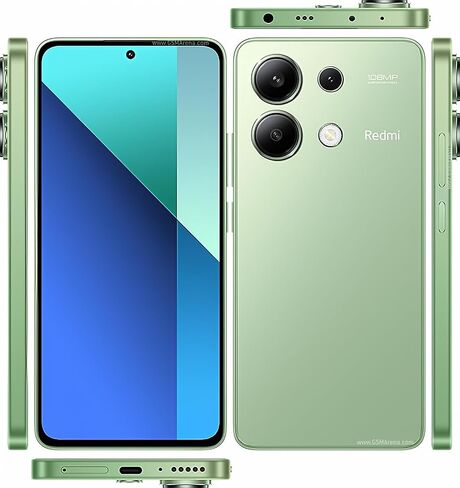 Xiaomi Redmi Note 13 4G LTE (256 جيجابايت + 8 جيجابايت) 6.67 بوصة 108 ميجابكسل ثلاثي (Tmobile Mint Tello Global) نطاقات عالمية غير مقفلة + (حزمة شاحن مزدوج للسيارة السريعة) (ذاكرة القراءة فقط العالمية MidnightBlack) in Saudi Arabia