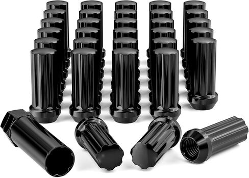 EZISOE 32 Pcs M14x1.5 Lug Nuts, Closed End Duplex XL Spline Lug Nuts for Aftermarket Wheels Wheel Lug Nut,Bonus 1 Spline Tool/Key for Installation and Removal in Saudi Arabia