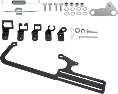 EZ-EFI 304147 Throttle Cable Mount Kits For 4150 Carburetor Throttle Cable Mount Bracket Steel Black Adjustable for Automatic Transmission TV Cables for GM 700R4 Transfer (304147) in Saudi Arabia