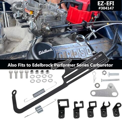 EZ-EFI 304147 Throttle Cable Mount Kits For 4150 Carburetor Throttle Cable Mount Bracket Steel Black Adjustable for Automatic Transmission TV Cables for GM 700R4 Transfer (304147) in Saudi Arabia