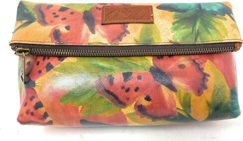 Patricia Nash Valerie Leather Foldover Clutch Wristlet, Ruby Red in Kuwait