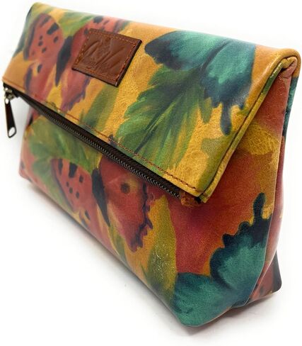 Patricia Nash Valerie Leather Foldover Clutch Wristlet, Ruby Red in Kuwait