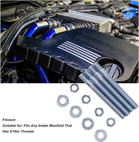 Carburetor Studs Kit,5/16" X 3.5" Carburetor Studs Set,Metal Carburetor Carb Studs with Spacers for 5/16in Threads Intake in Saudi Arabia